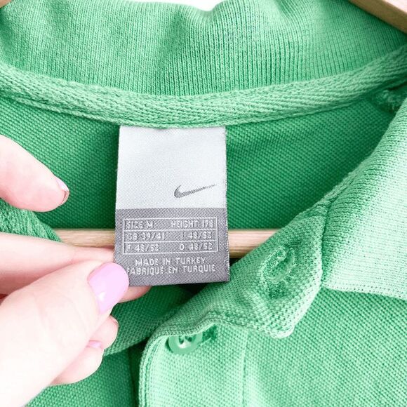 Nike Mens Classic Top Polo Collared Short Sleeve Green Medium - Picture 3 of 5